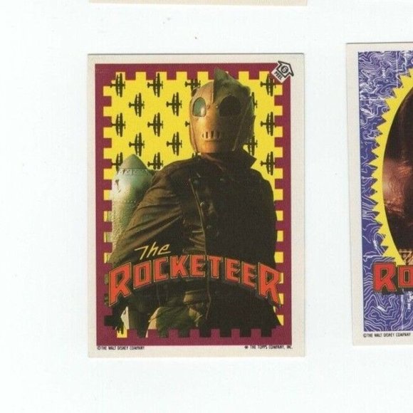 Rare Vintage Rocketeer Walt Disney Company Trading Cards with Sticker Set of 4 - Picture 8 of 10